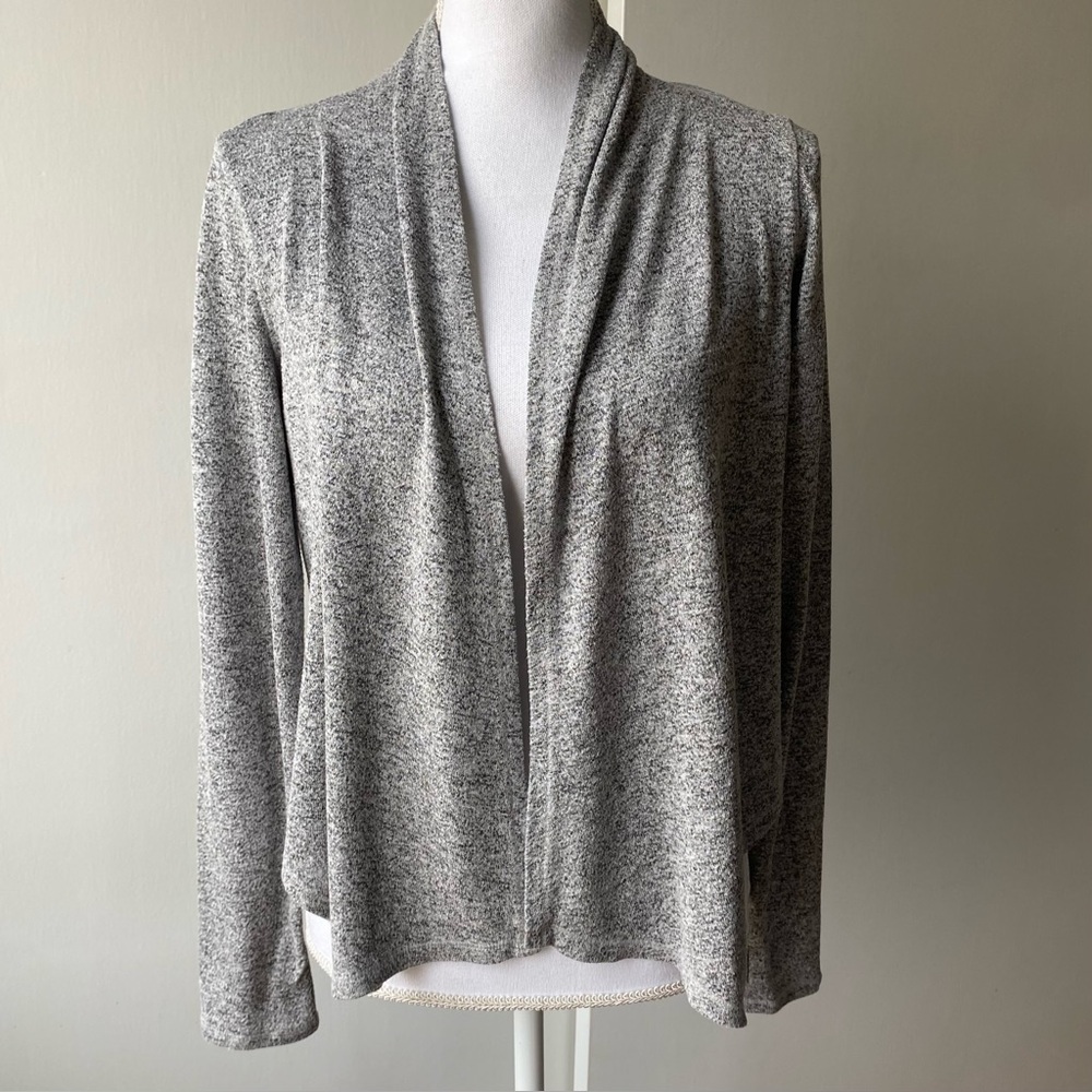 Danskin Wrap Size 8 10 Large Open Front  Thumb holes Ballet Dance Gray Heather